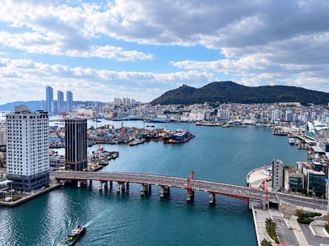 부산항을 가로지르는 영도대교